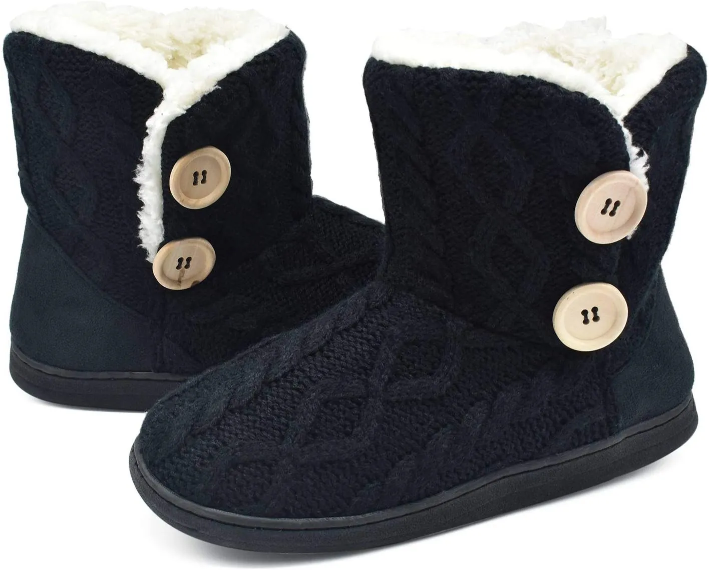ONCAI Women's Slippers Comfort Knit Boots Winter Warm Outdoor Indoor Shoes