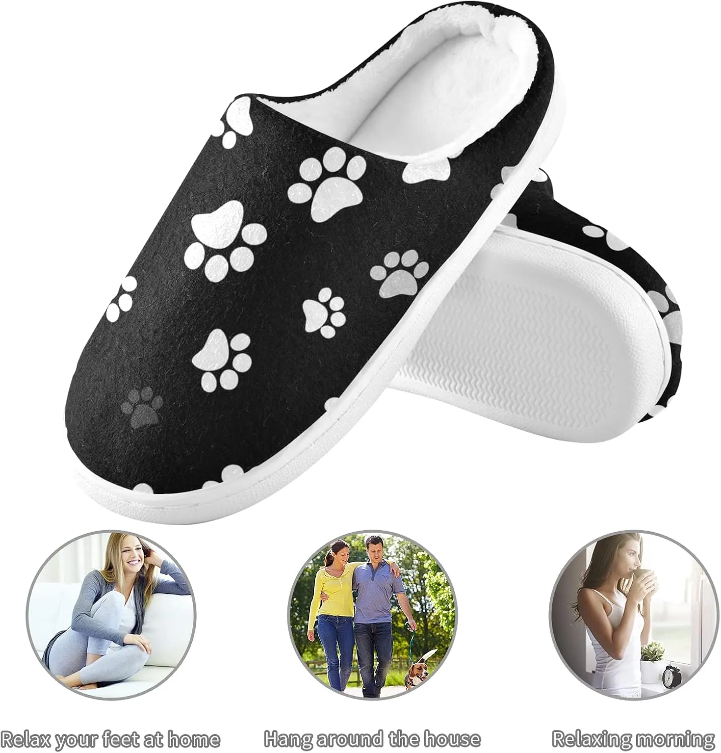 Oyihfvs Unisex Memory Foam Warm Slippers Comfort Soft Casual Shoes for Indoor Outdoor S-XXXL