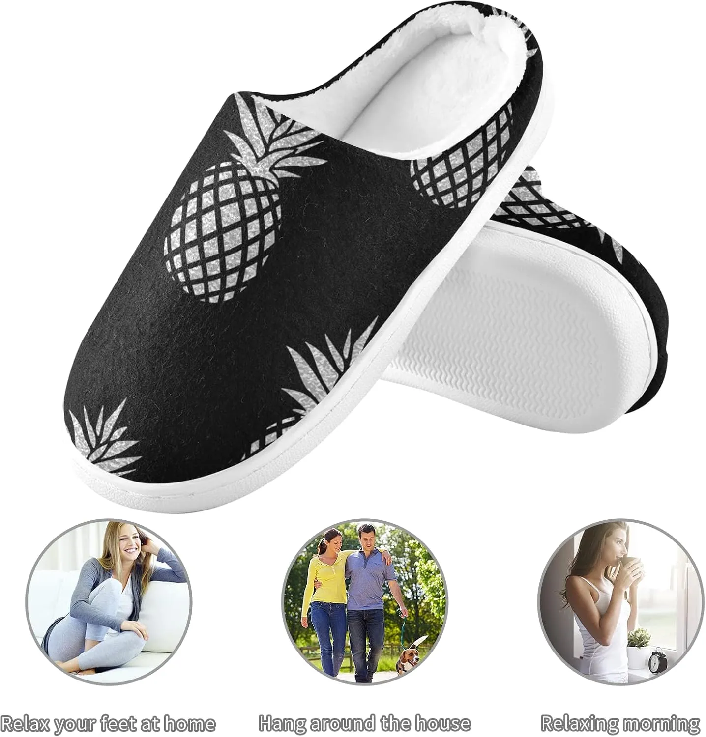 Oyihfvs Unisex Memory Foam Warm Slippers Comfort Soft Casual Shoes for Indoor Outdoor S-XXXL