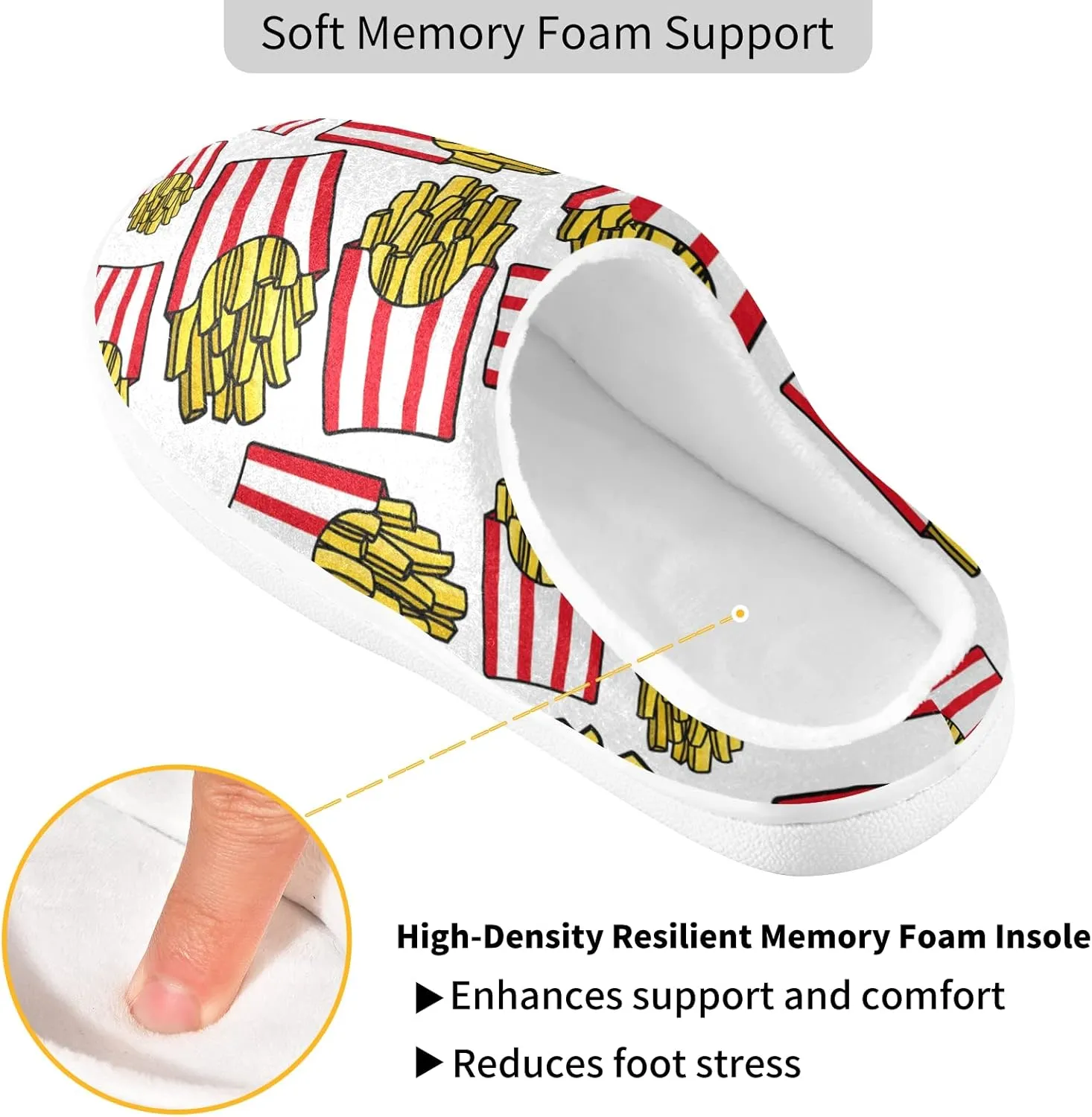 Oyihfvs Unisex Memory Foam Warm Slippers Comfort Soft Casual Shoes for Indoor Outdoor S-XXXL
