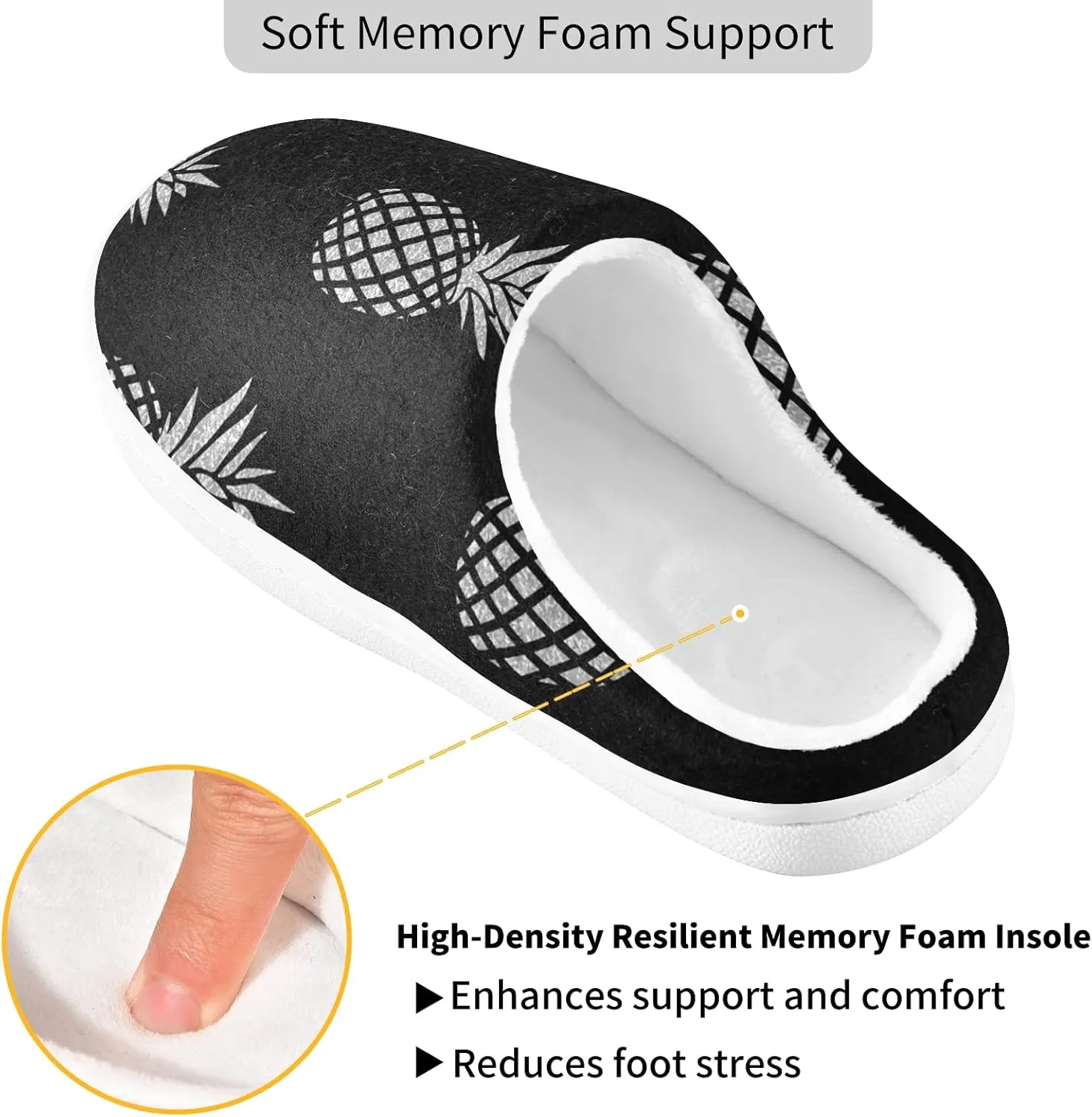 Oyihfvs Unisex Memory Foam Warm Slippers Comfort Soft Casual Shoes for Indoor Outdoor S-XXXL