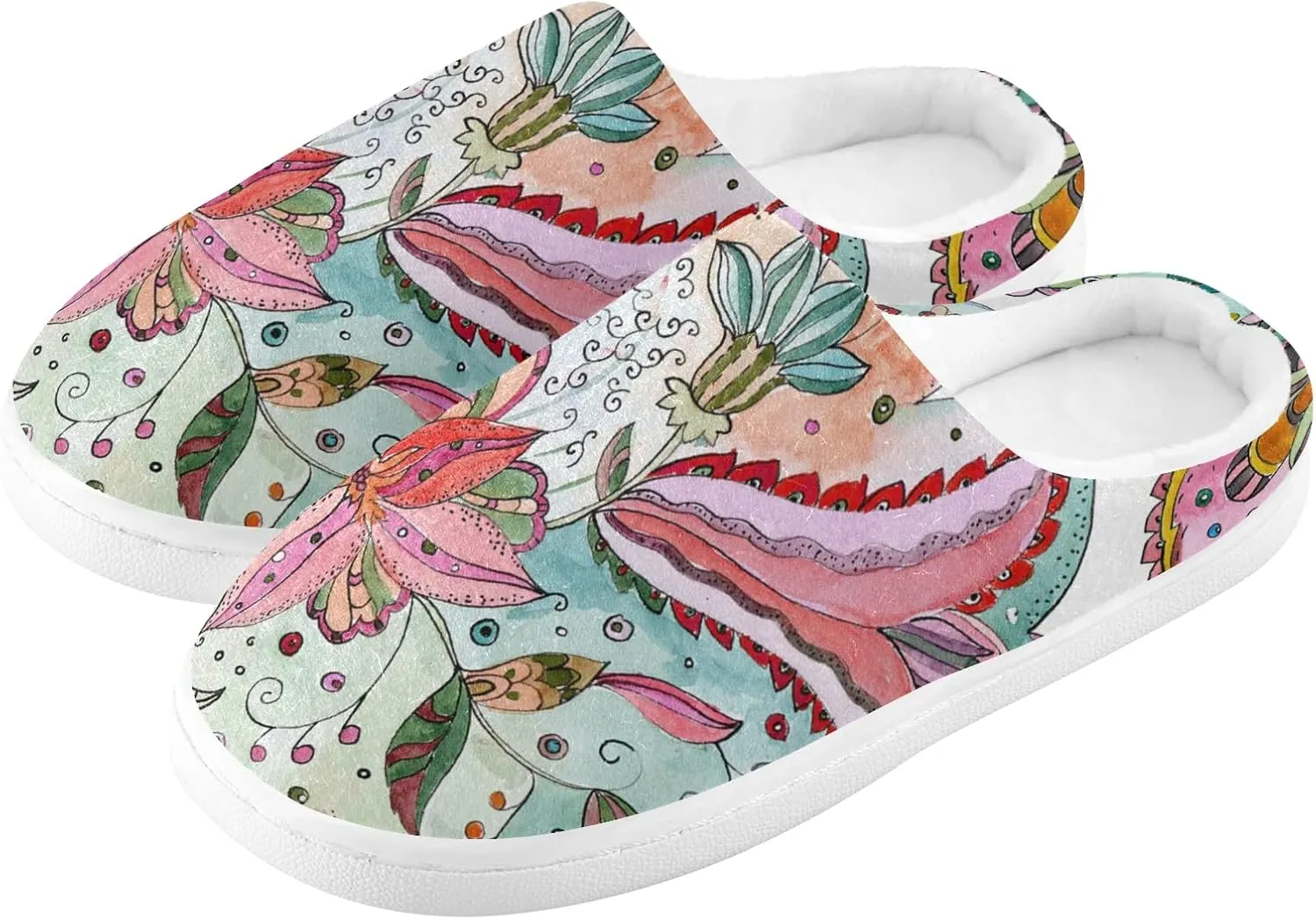 Oyihfvs Unisex Memory Foam Warm Slippers Comfort Soft Casual Shoes for Indoor Outdoor S-XXXL