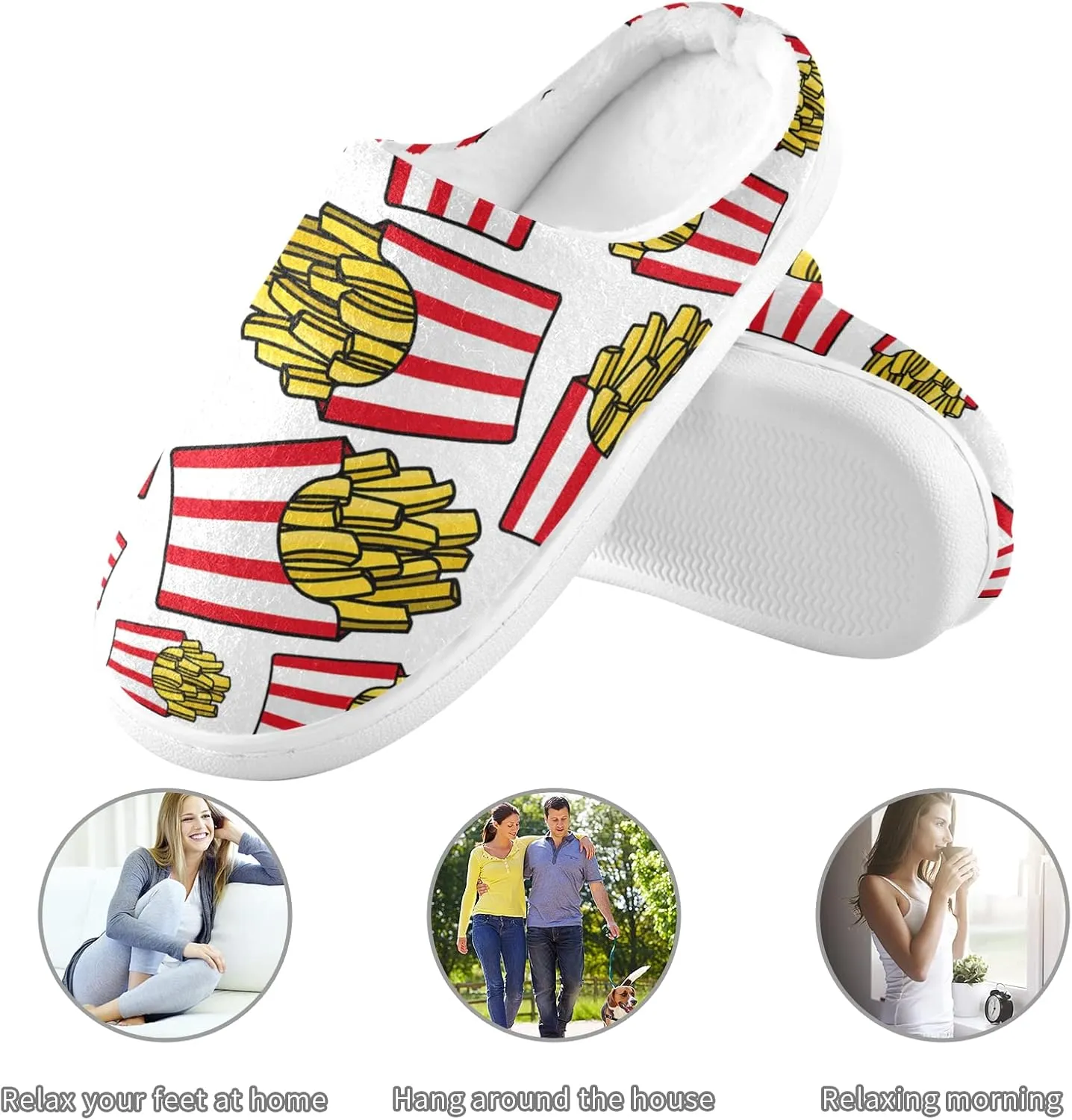 Oyihfvs Unisex Memory Foam Warm Slippers Comfort Soft Casual Shoes for Indoor Outdoor S-XXXL