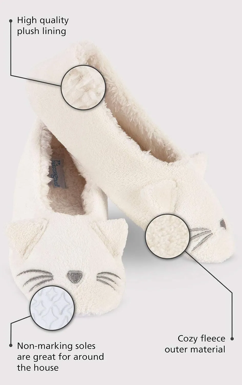 PajamaGram Cat Slippers For Women - Women's Slippers
