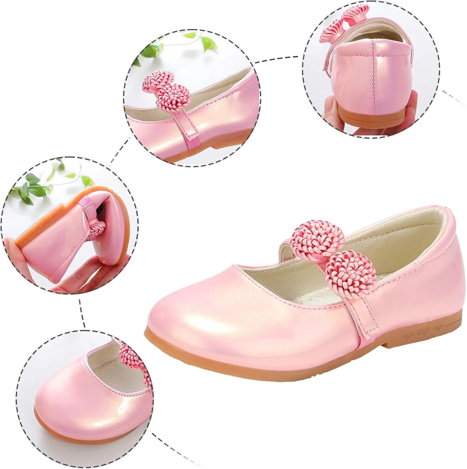 School Shoes for Girls Girls Dress Shoes Mary Jane Shoes for Girls Wedding Party Flower Girl Shoes Ballet Flats