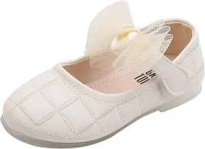 Toddler Girl's Bow Mary Jane Dress Shoes Flower Kid Shoes Ballet Flats for Party Wedding School Baby Shoes