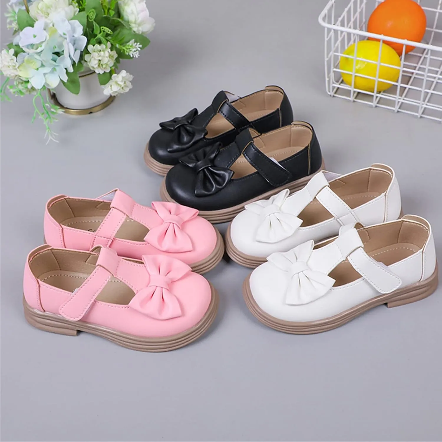 Toddler Girls Mary Jane Dress Shoes Ballet Flat𝘀 for Little Kid Par𝘁y School 𝗢xford Shoes Preschool Shoes Girls