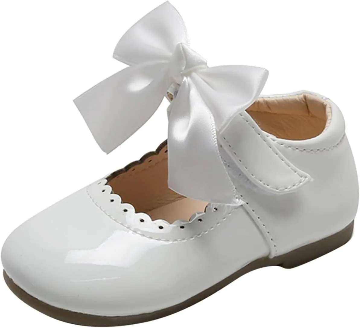 Toddler Little Girls Party Dress Shoes Slip On Mary Jane Ballerina Flats Flower Girl Shoes Dress up Shoes for Girls