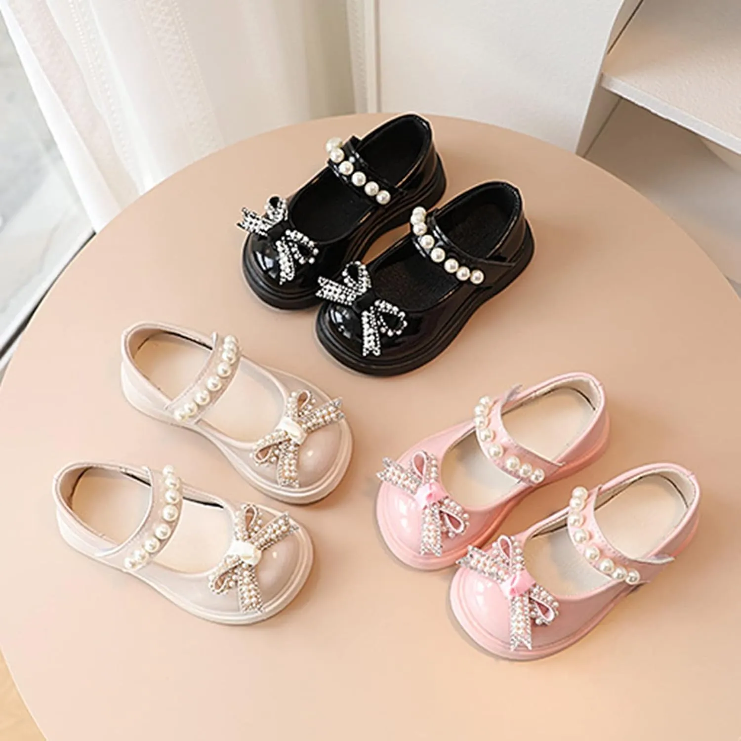Toddler Platform Mary Jane Shoes Bow Girls Dress Shoes Little Girl School Uniform Oxford Shoes for Girl Flats