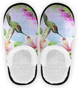 Visesunny Stylish Men Women Slippers - Unisex Adults House Shoes Lightweight Indoor Travel Warm Slippers