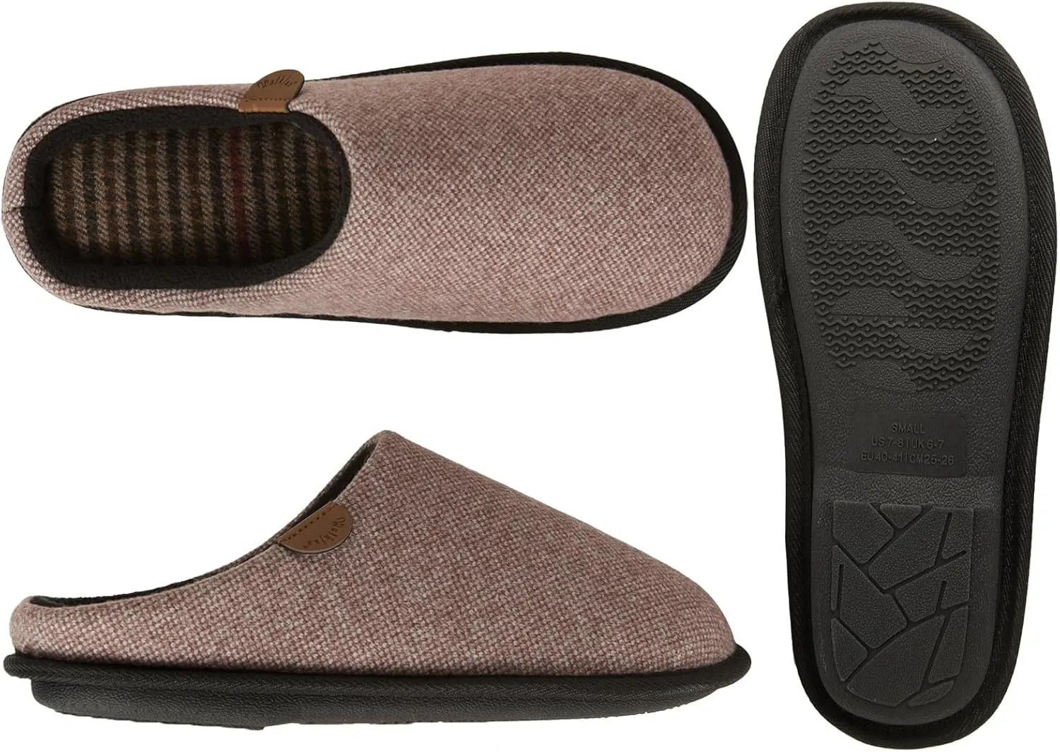 WALKFUN Men's Memory Foam Slippers - Comfortable Indoor Shoes, Two-Tone Home Slippers for Bedroom, Spa, Office