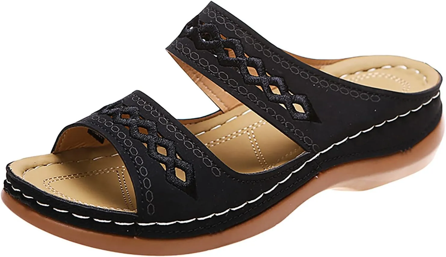 Wide Wedge Sandals for Women Women's Slipper Thong Flipflop Womans Sandals Indoor Outdoor Slippers Soft Slippers Pool Shoes