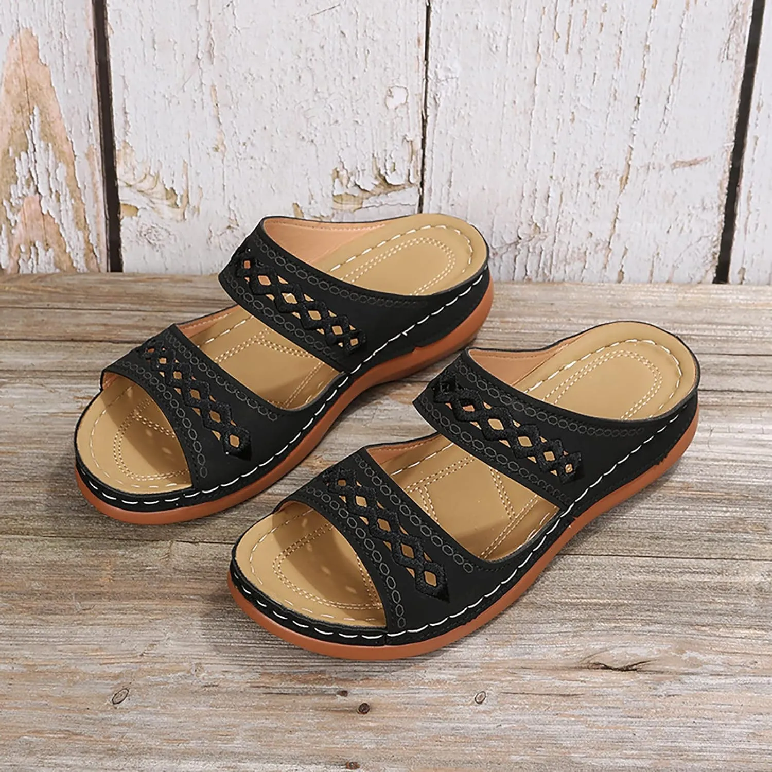 Wide Wedge Sandals for Women Women's Slipper Thong Flipflop Womans Sandals Indoor Outdoor Slippers Soft Slippers Pool Shoes