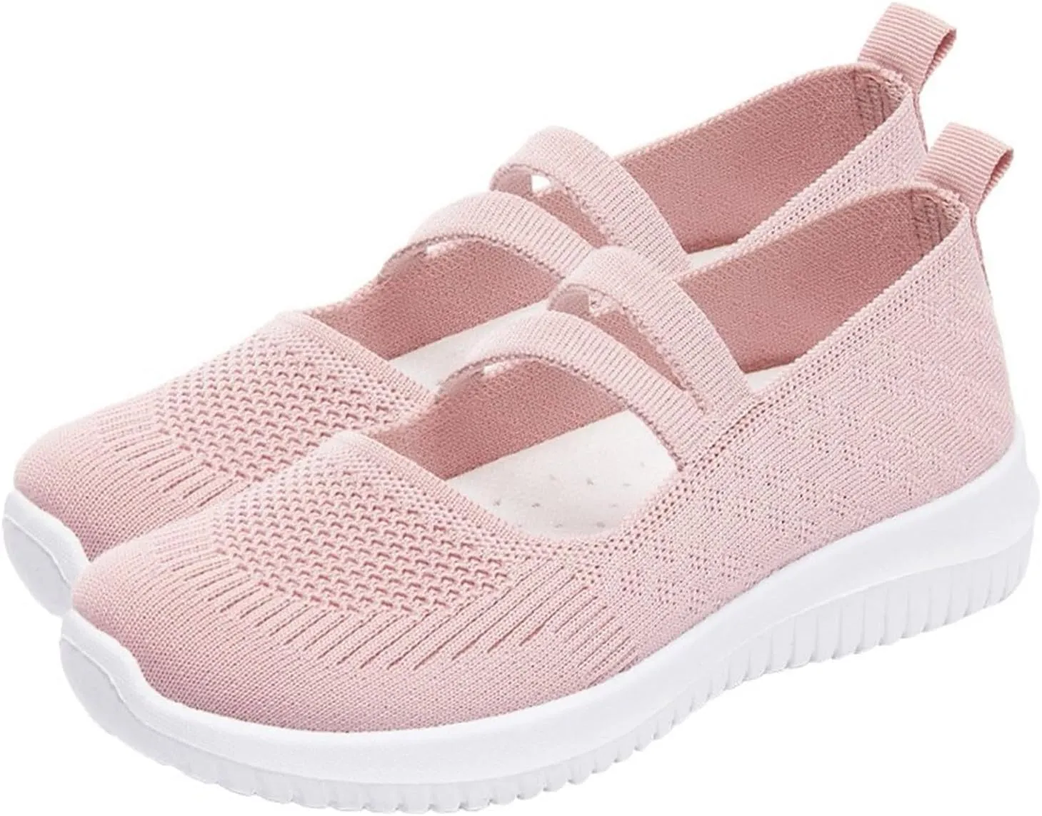 Women Flat Shoes Loafers Breathable Woven Go Walking Soft Orthopedic Shoes Slip On Foam Shoes Arch Support Sneakers