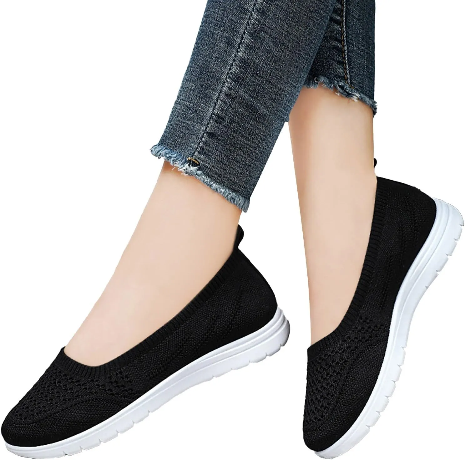Women Flat Shoes Soft Orthopedic Shoes Round Toe Breathable Go Walking Slip On Casual Shoes Walking Dress Shoes Canvas