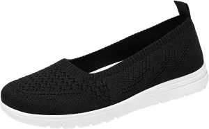 Women Flat Shoes Soft Orthopedic Shoes Round Toe Breathable Go Walking Slip On Casual Shoes Walking Dress Shoes Canvas