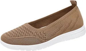 Women Flat Shoes Soft Orthopedic Shoes Round Toe Breathable Go Walking Slip On Casual Shoes Walking Dress Shoes Canvas
