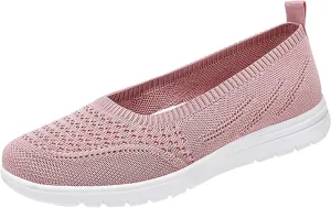 Women Flat Shoes Soft Orthopedic Shoes Round Toe Breathable Go Walking Slip On Casual Shoes Walking Dress Shoes Canvas