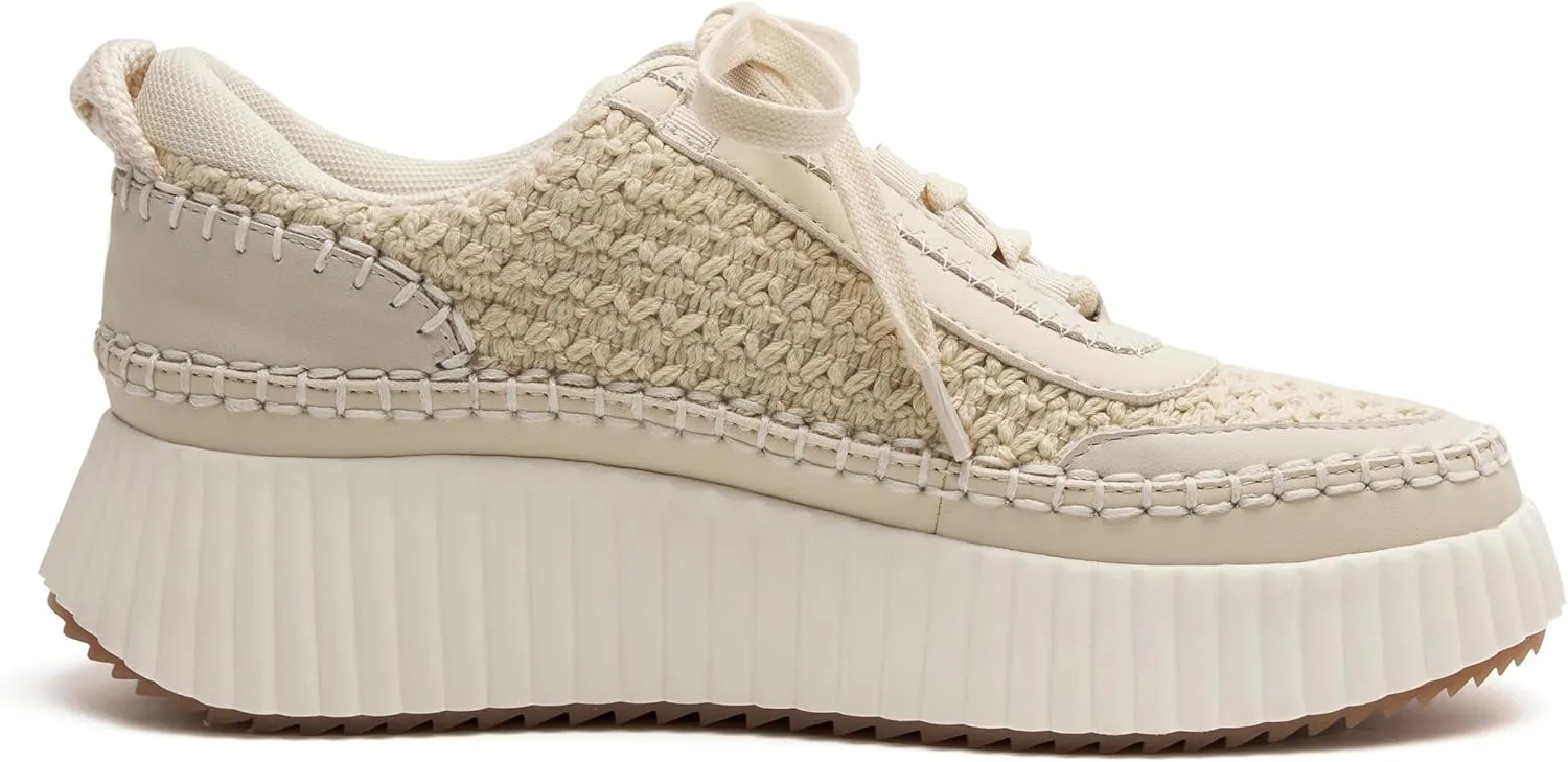 Women Lace Up Platform Woven Sneakers Comfortable Casual Fashion Sneaker Low Top Chunky Walking Shoes