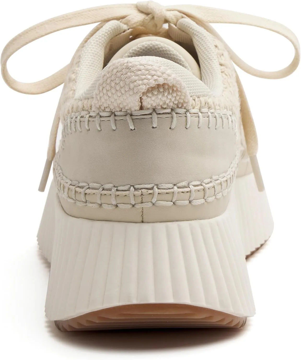 Women Lace Up Platform Woven Sneakers Comfortable Casual Fashion Sneaker Low Top Chunky Walking Shoes