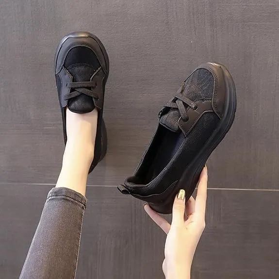Women Orthopedic Walking Shoes,Women’s Breathable Comfy Slip On Arch Support Nonslip Fashion Shoes 2024 Wide Width Woven Orthopedic Soft Loafers Sneakers Boat Shoes