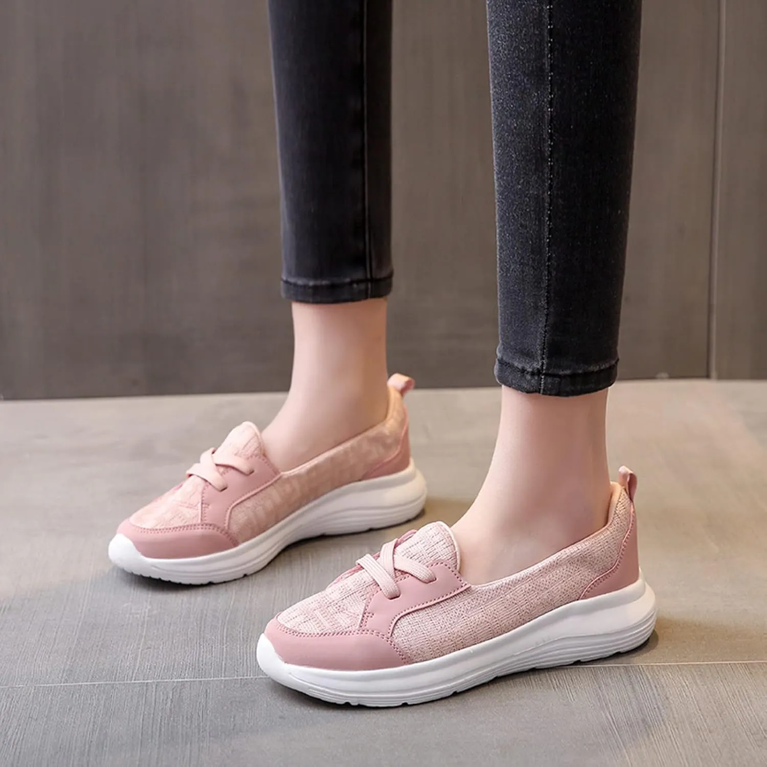 Women Orthopedic Walking Shoes,Women’s Breathable Comfy Slip On Arch Support Nonslip Fashion Shoes 2024 Wide Width Woven Orthopedic Soft Loafers Sneakers Boat Shoes
