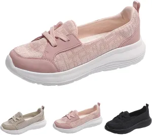 Women Orthopedic Walking Shoes,Women’s Breathable Comfy Slip On Arch Support Nonslip Fashion Shoes 2024 Wide Width Woven Orthopedic Soft Loafers Sneakers Boat Shoes