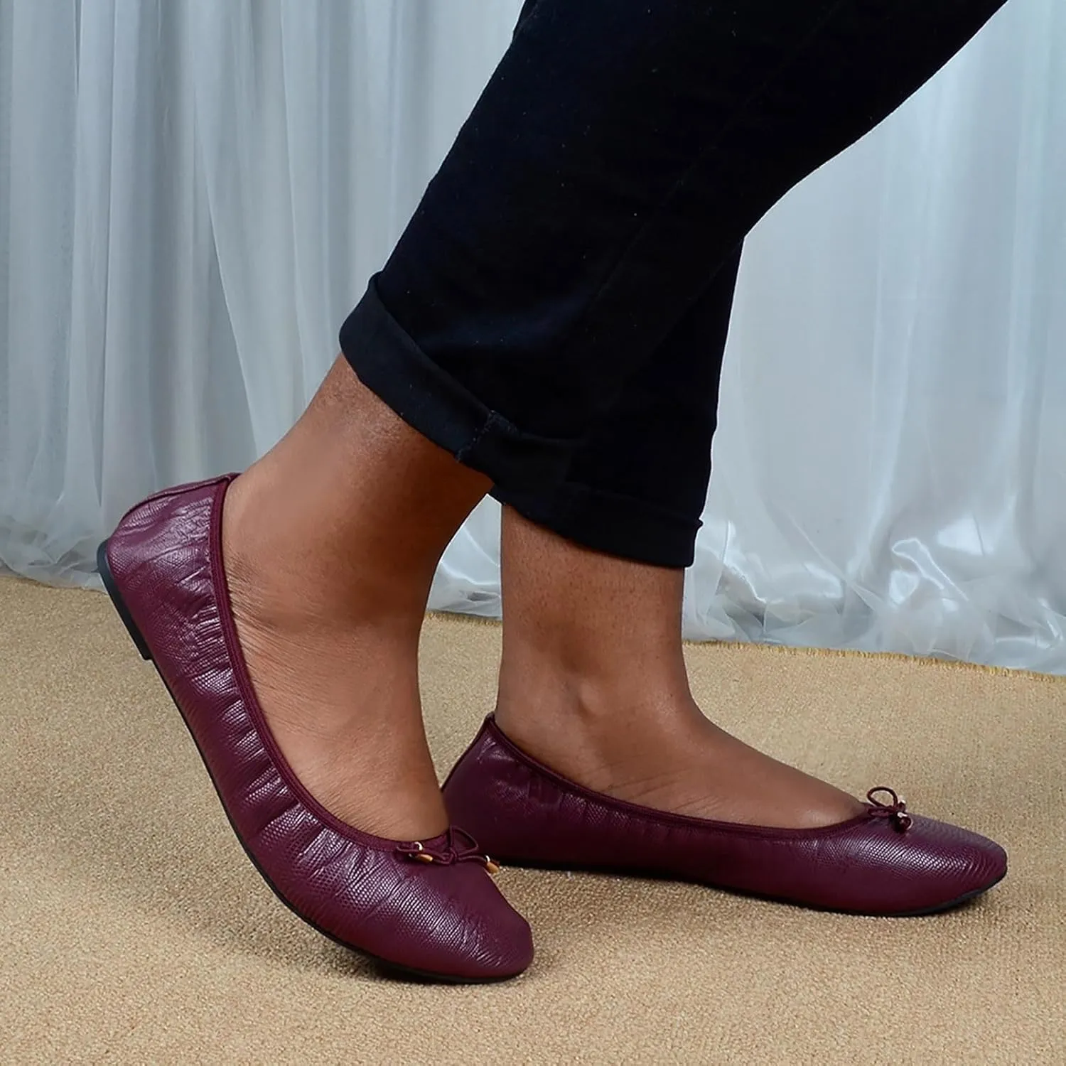 Women's Ballet Flats Shoes Non Slip Casual Flats Shoe Round Toe Foldable Walking Ballerina Shoes for Women