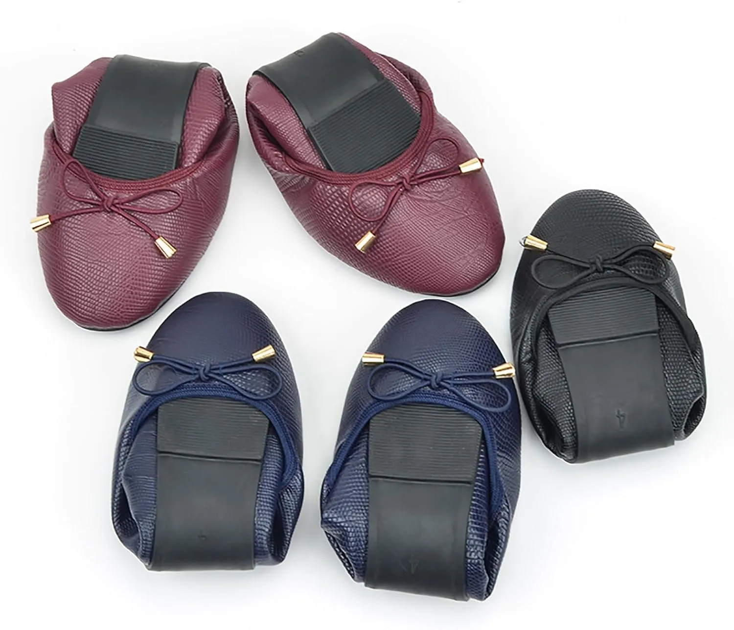 Women's Ballet Flats Shoes Non Slip Casual Flats Shoe Round Toe Foldable Walking Ballerina Shoes for Women