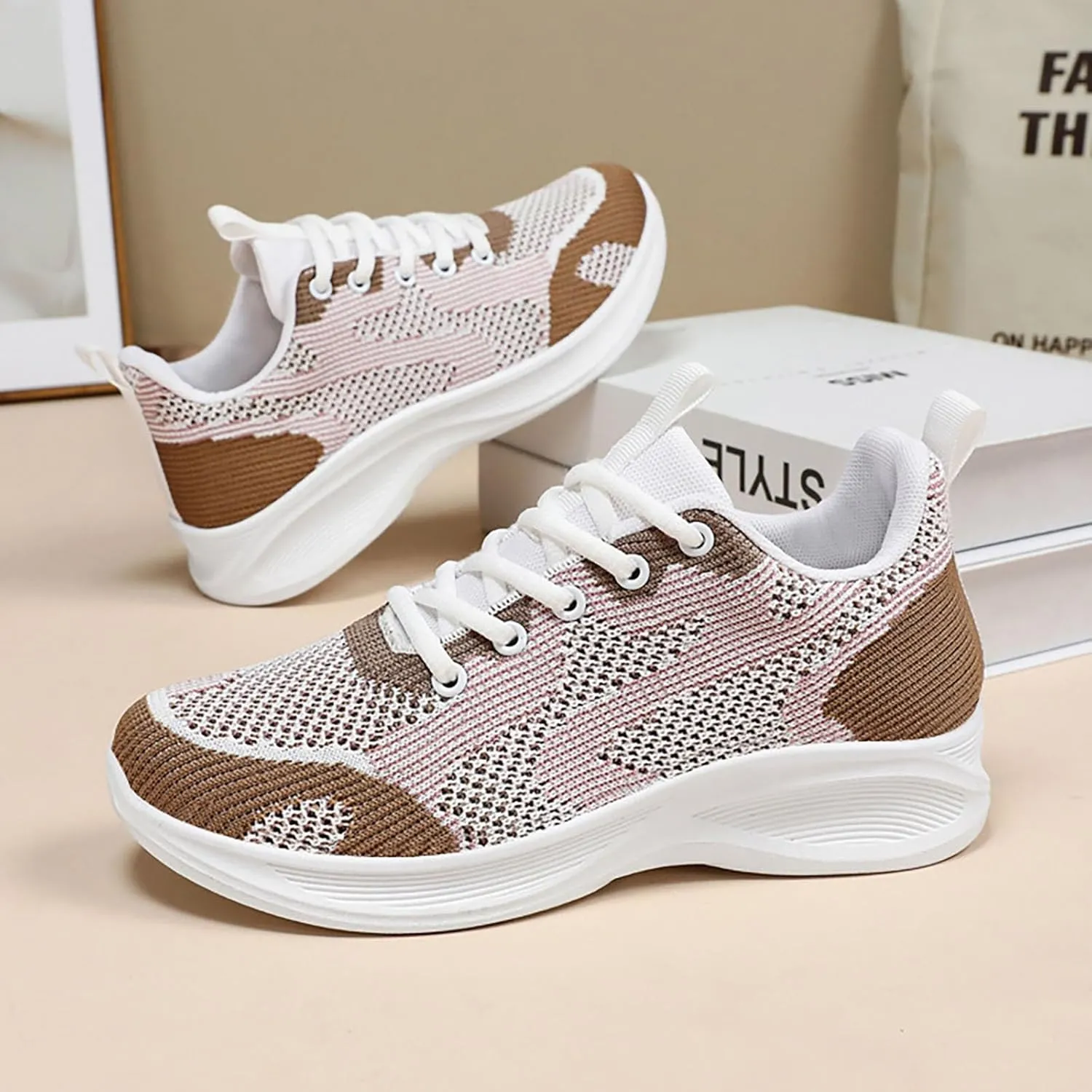 Women's Classic Leather Sneaker Woven Sports Shoes Comfortable Breathable Classical Walking Shoes Wedding/Driving/Dating