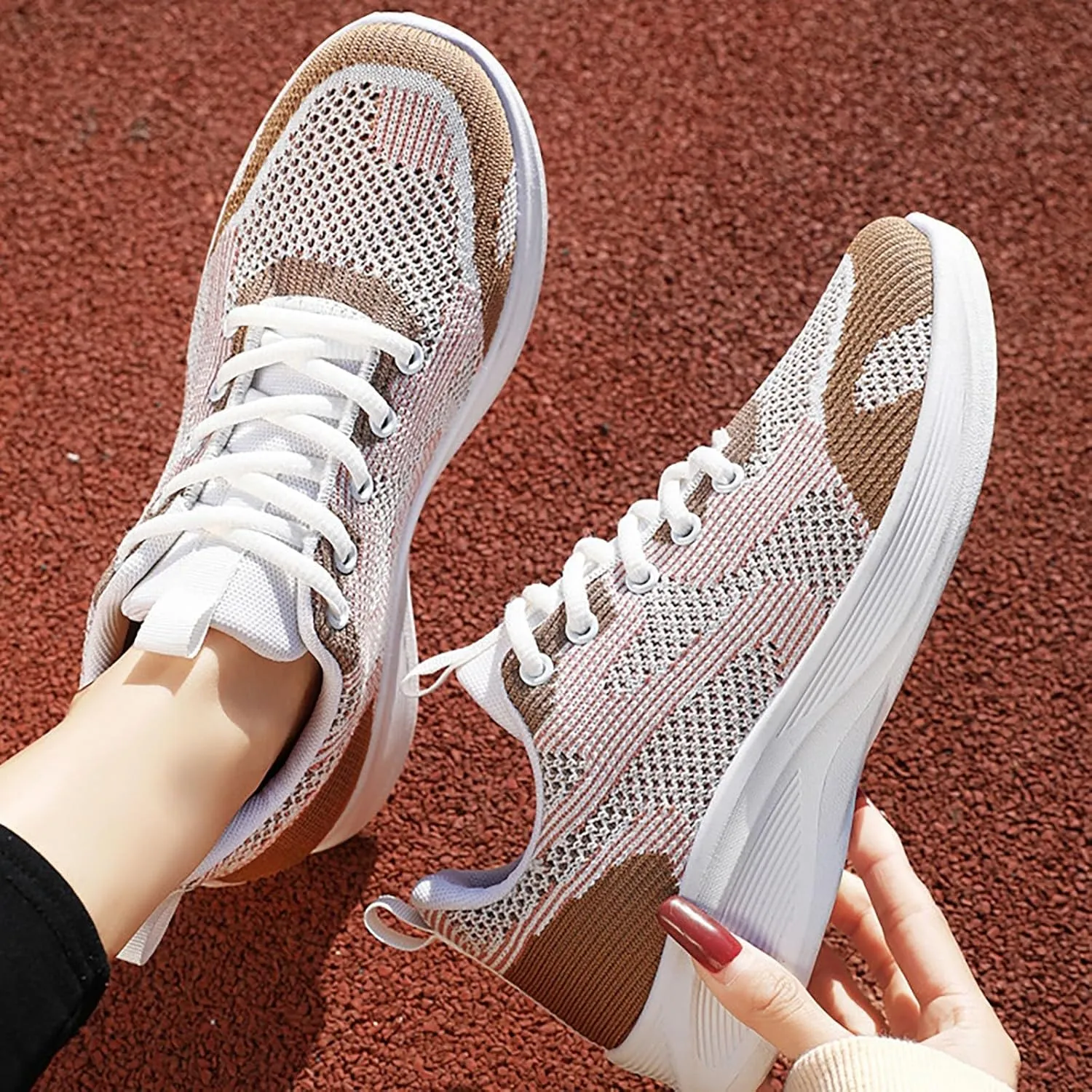 Women's Classic Leather Sneaker Woven Sports Shoes Comfortable Breathable Classical Walking Shoes Wedding/Driving/Dating