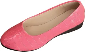 Women’s Comfortable Ballet Dressy Work Flats, Round Toe Slip on Office Shoes