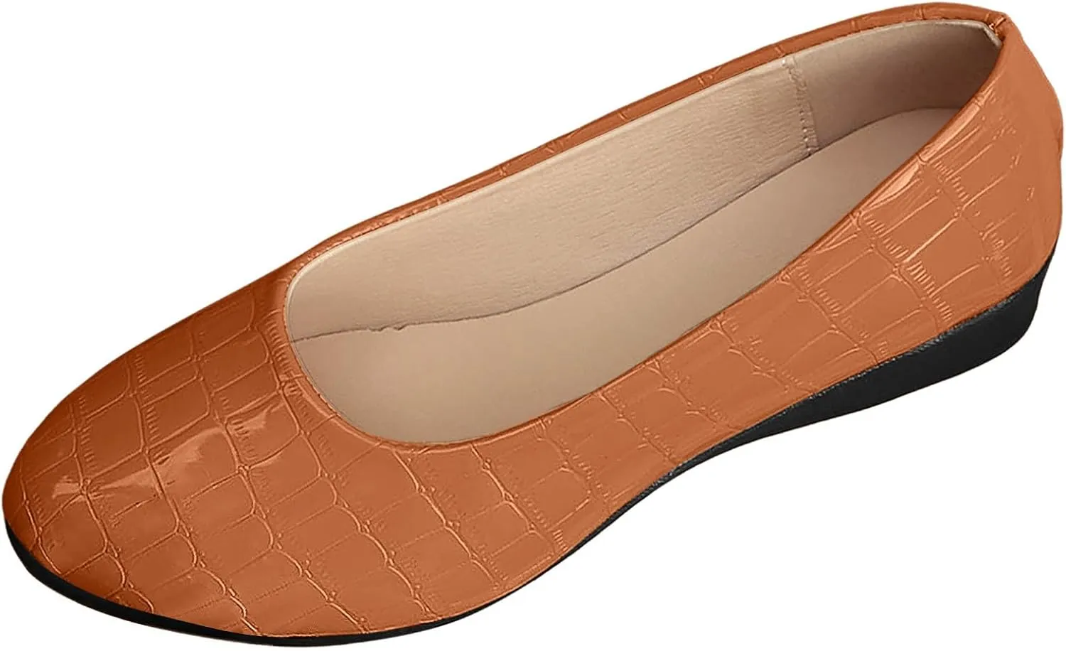 Women’s Comfortable Ballet Dressy Work Flats, Round Toe Slip on Office Shoes