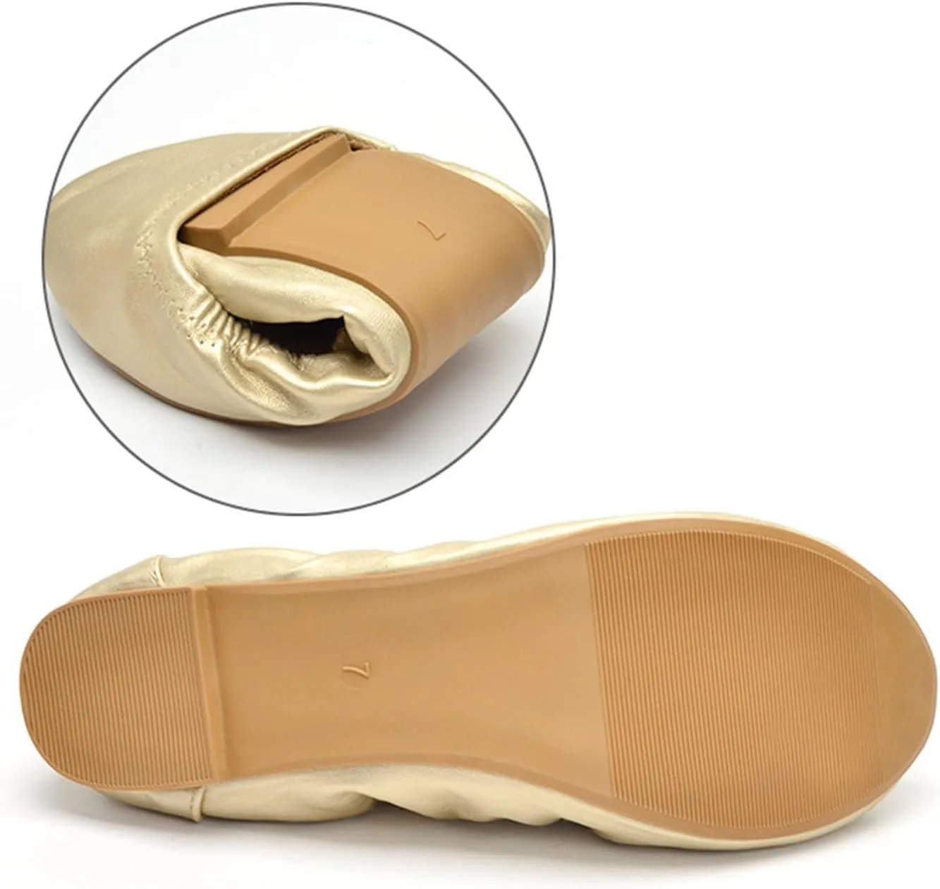 Women's Flats Ballet Shoes Bowknot Round Toe Comfort Lightweight Slip-On Dressy Shoes Foldable Ballet Shoe for Women