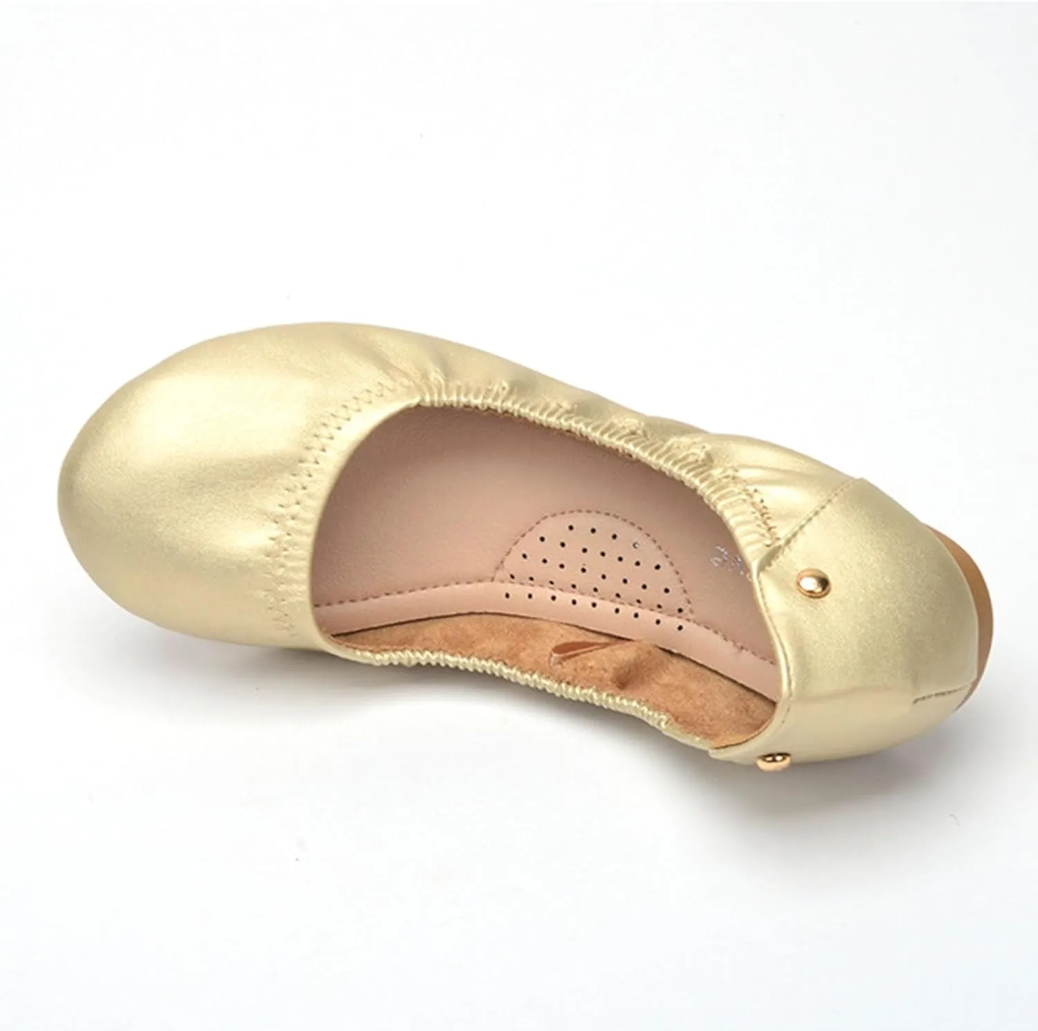 Women's Flats Ballet Shoes Bowknot Round Toe Comfort Lightweight Slip-On Dressy Shoes Foldable Ballet Shoe for Women