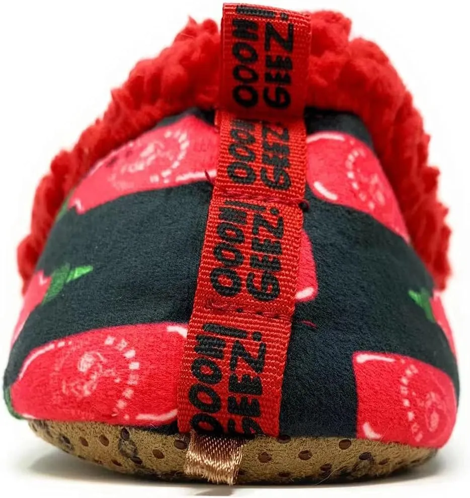 Women's Fuzzy Plush Non-Slip Slippers, Warm Comfy Cozy House Slippers, Fleece Lined Indoor Shoes