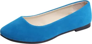 Women's Low Heel Pointed Toe Flat Shoes Comfortable Flat Shoes Casual Soft One Foot Stirrup Elegant Suede Flat Shoes
