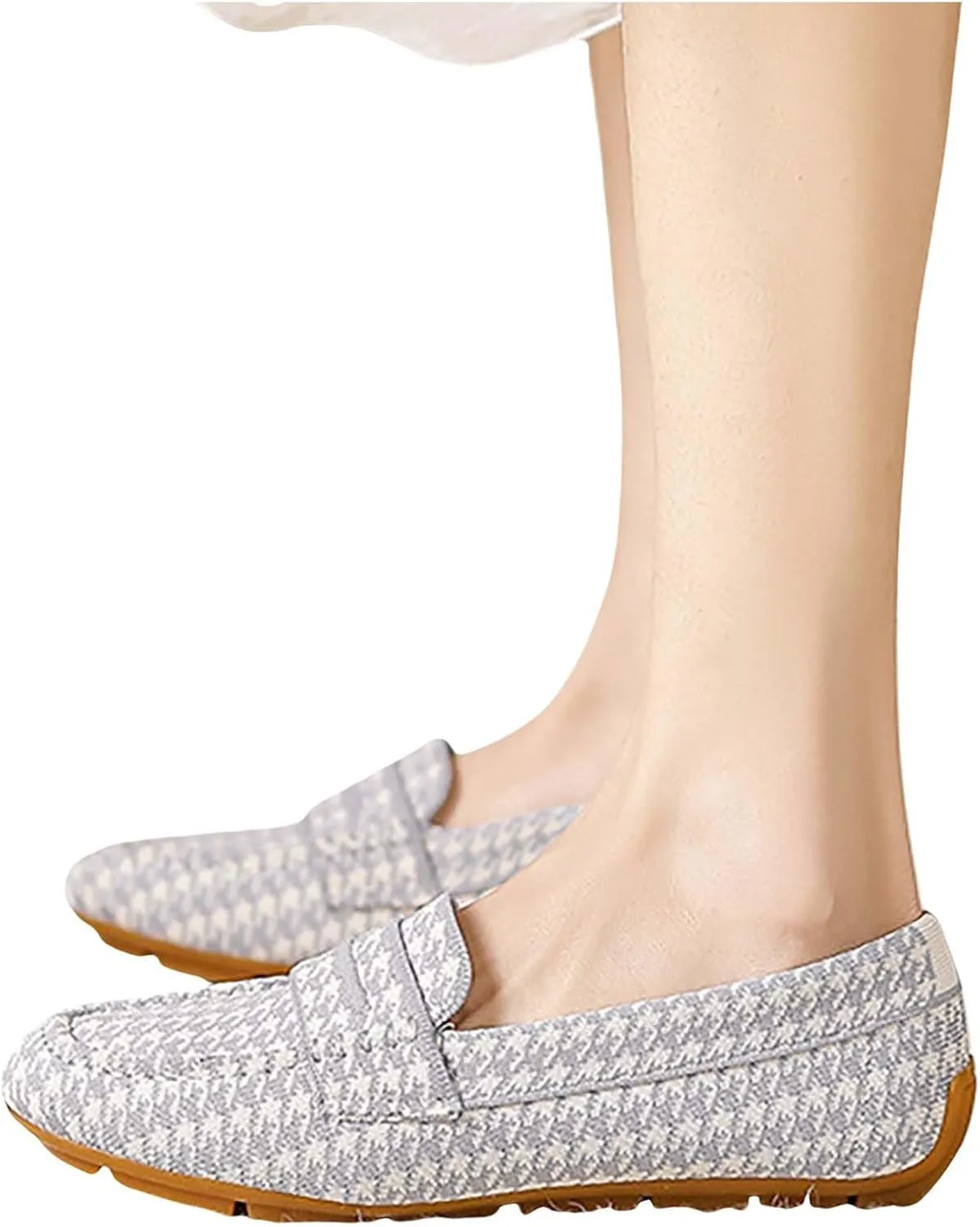 Women's Mary Jane Shoe Driving Casual Slip On Flat Lightweight Loafers Comfortable Boat Shoes Dressy Walking Flat Loafer