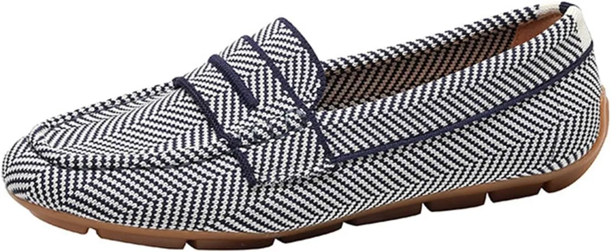 Women's Mary Jane Shoe Driving Casual Slip On Flat Lightweight Loafers Comfortable Boat Shoes Dressy Walking Flat Loafer