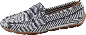 Women's Mary Jane Shoe Driving Casual Slip On Flat Lightweight Loafers Comfortable Boat Shoes Dressy Walking Flat Loafer