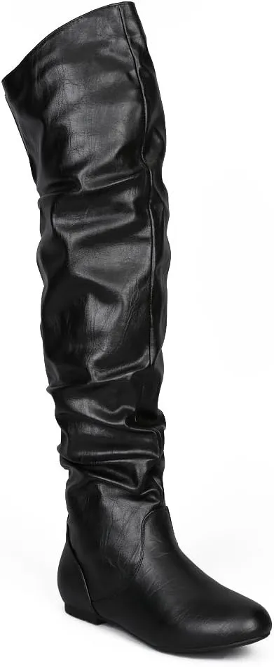 Women's Over the Knee Slouchy Flat Boots Knee High Low Heel Shoes Thigh High Boots Boots