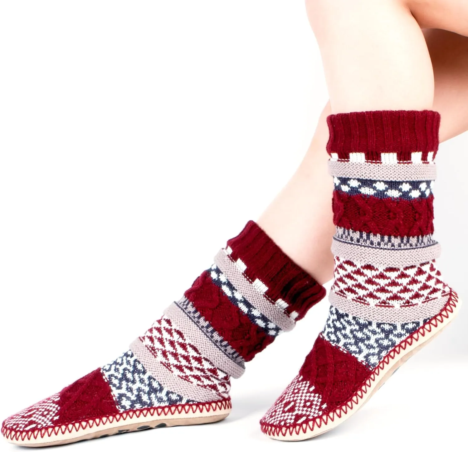 Women's Slipper Socks, Warm Fuzzy House Boots, Winter Fluffy Indoor Shoes, Cozy Christmas Gifts Unique