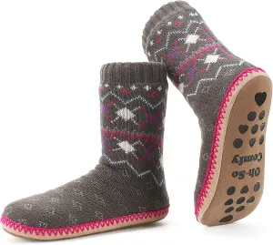 Women's Slipper Socks, Warm Fuzzy House Boots, Winter Fluffy Indoor Shoes, Cozy Christmas Gifts Unique