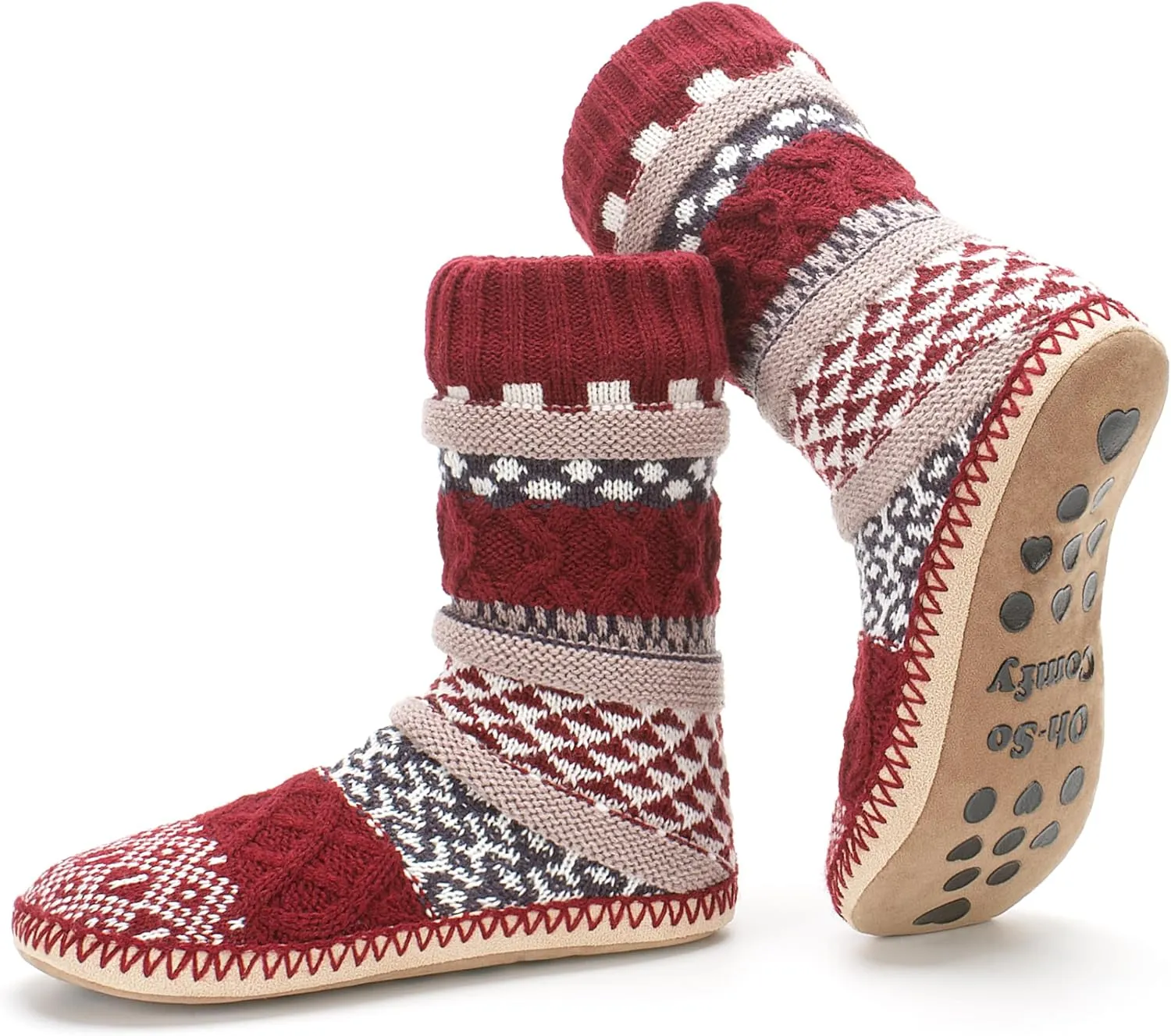 Women's Slipper Socks, Warm Fuzzy House Boots, Winter Fluffy Indoor Shoes, Cozy Christmas Gifts Unique