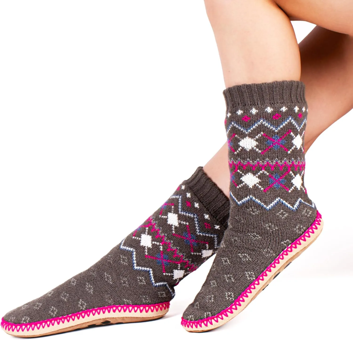 Women's Slipper Socks, Warm Fuzzy House Boots, Winter Fluffy Indoor Shoes, Cozy Christmas Gifts Unique