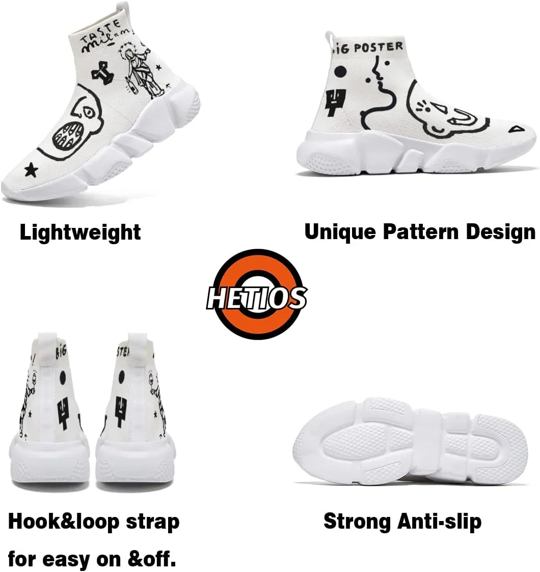 Womens Walking Shoes Abstract Graffiti Sneakers Sock Pull-on Custom Painted Daily Shoes